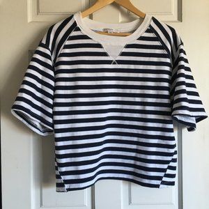 Stateside Short Sleeve Striped Sweatshirt